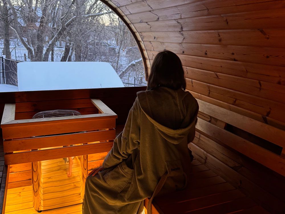 guest in a sauna