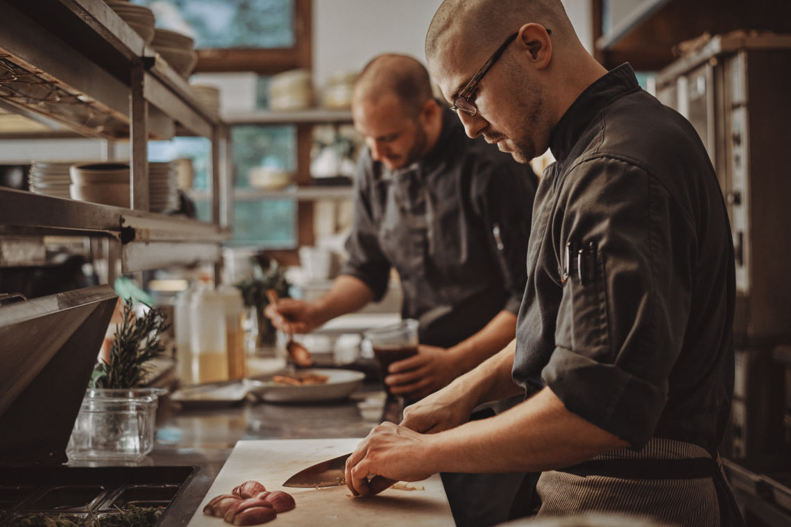 chefs in the spa kitchen