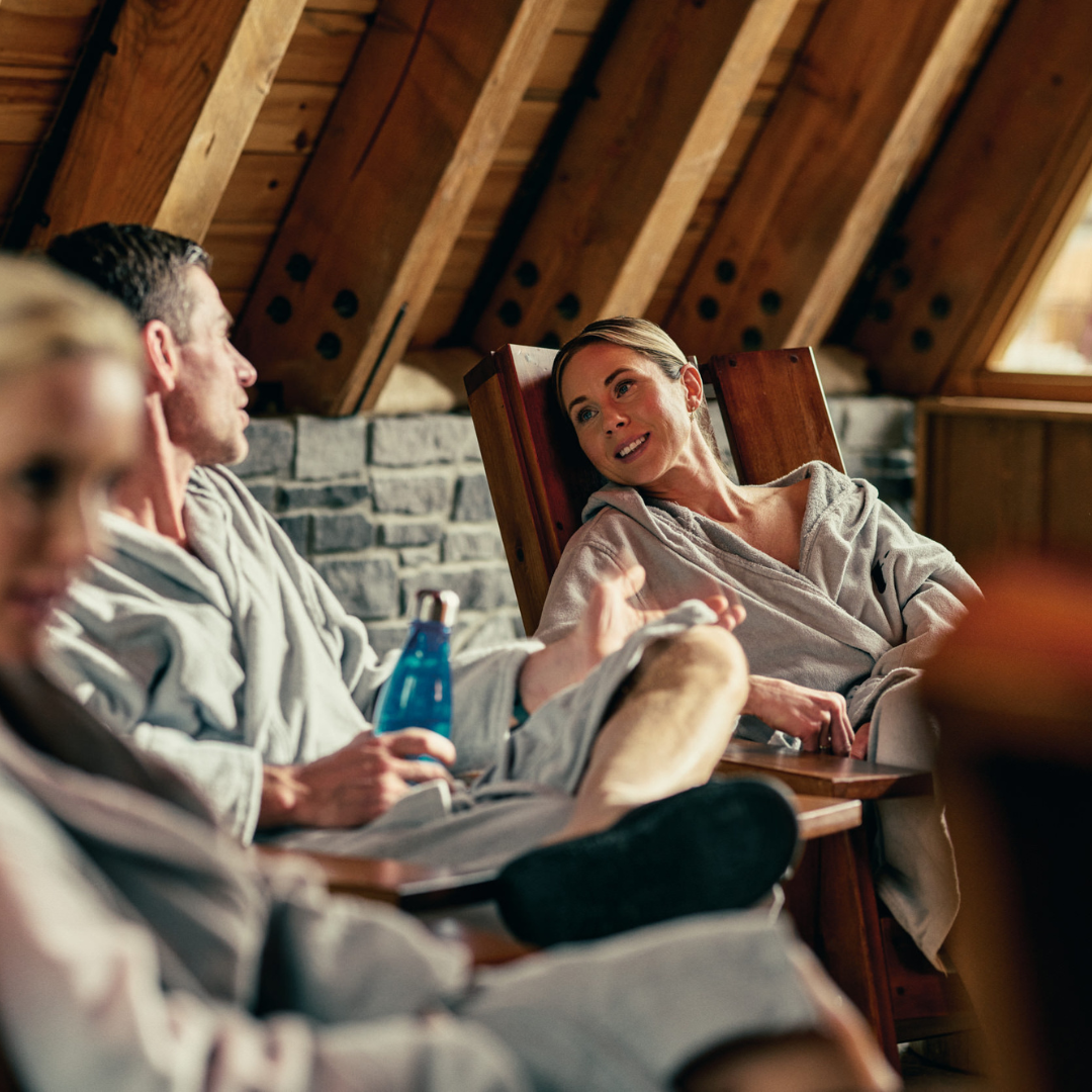 guests in an indoor rest area