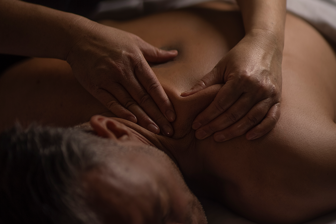 man receiving a massage