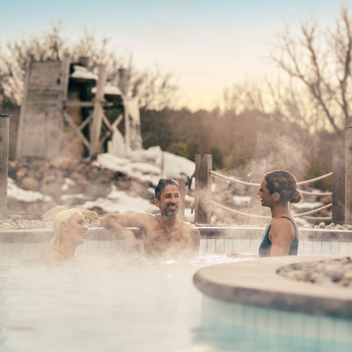 guests in an outside thermal bath