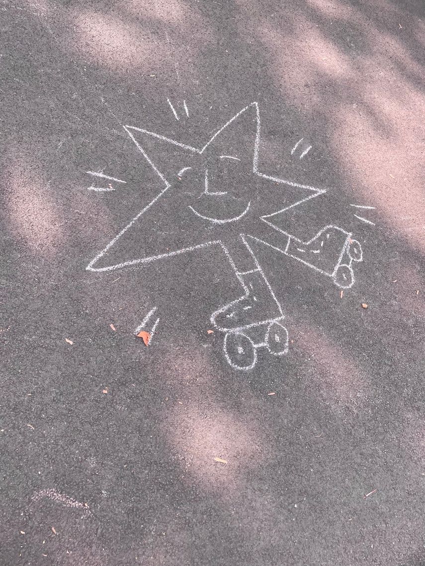 chalk star doodle