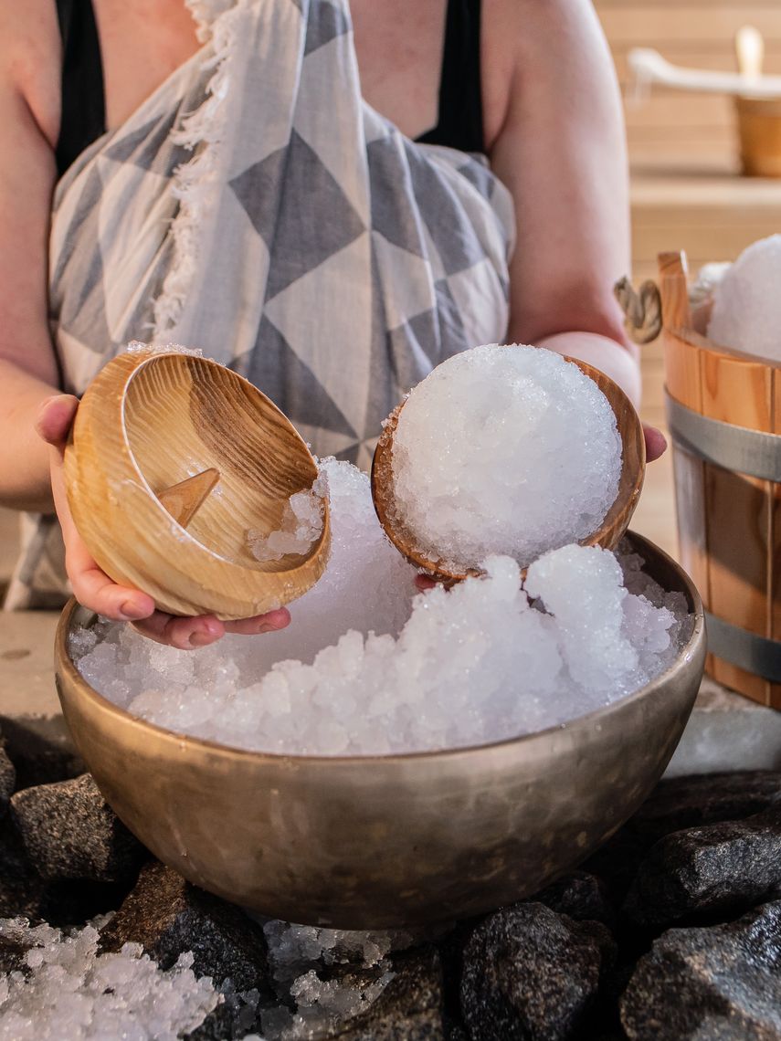 artisan preparing infused snowballs