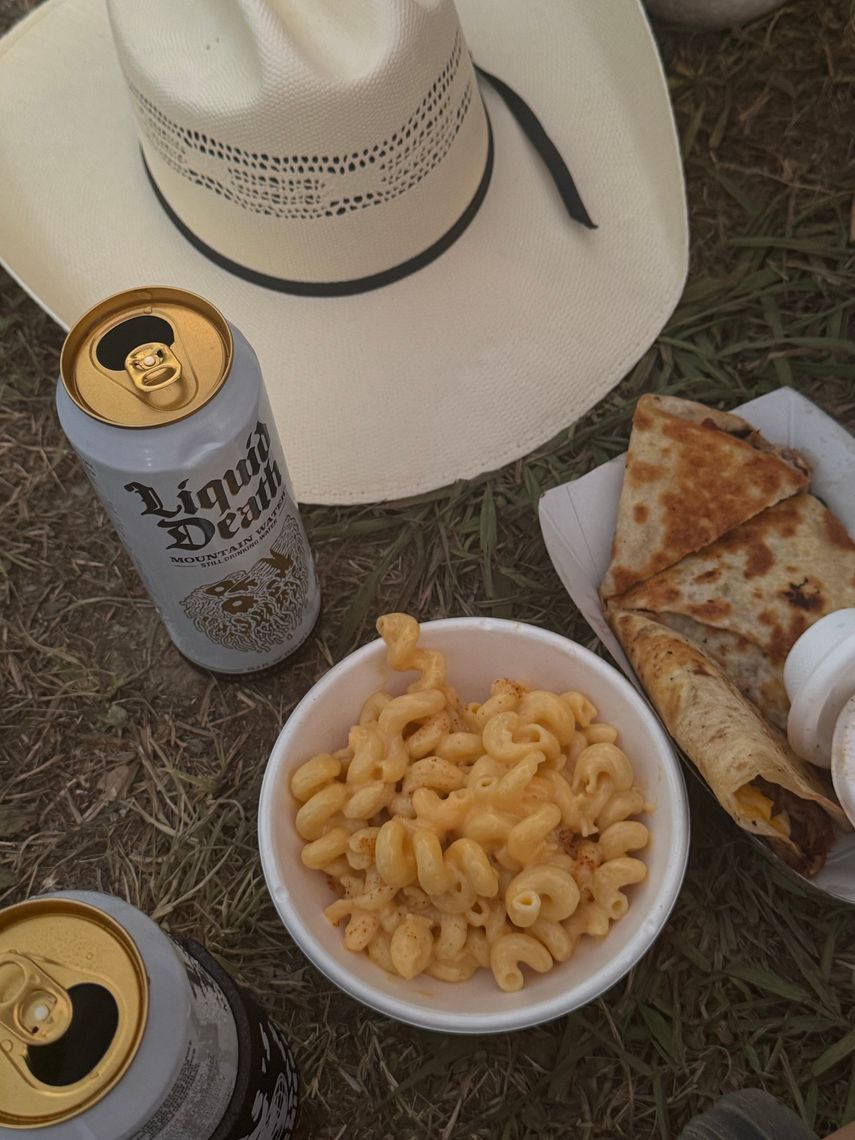 mac and cheese with cowboy hat