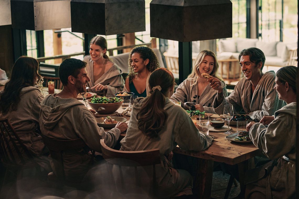 guests enjoying dinner at the restaurant