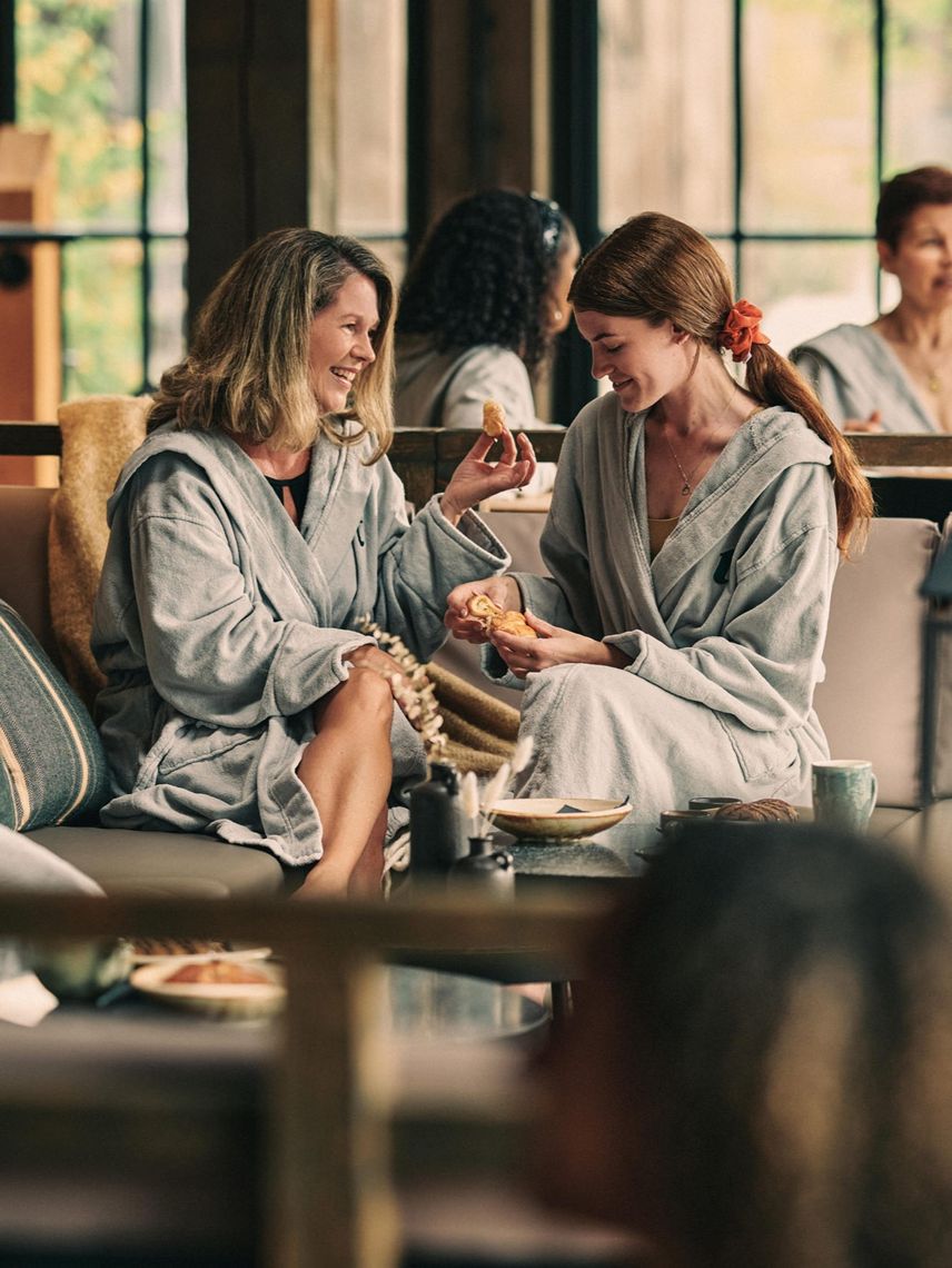 guests enjoying bites at the Lounge