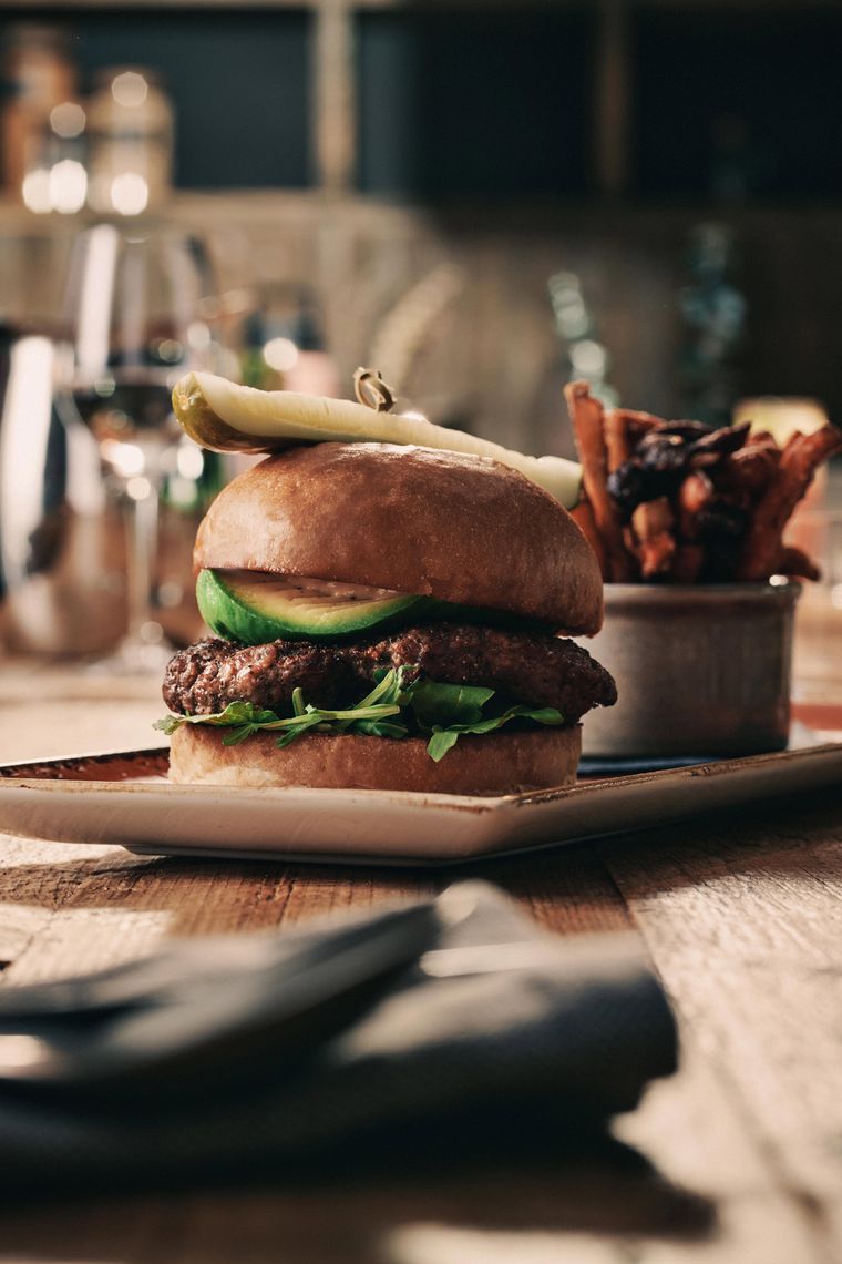 burger and fries