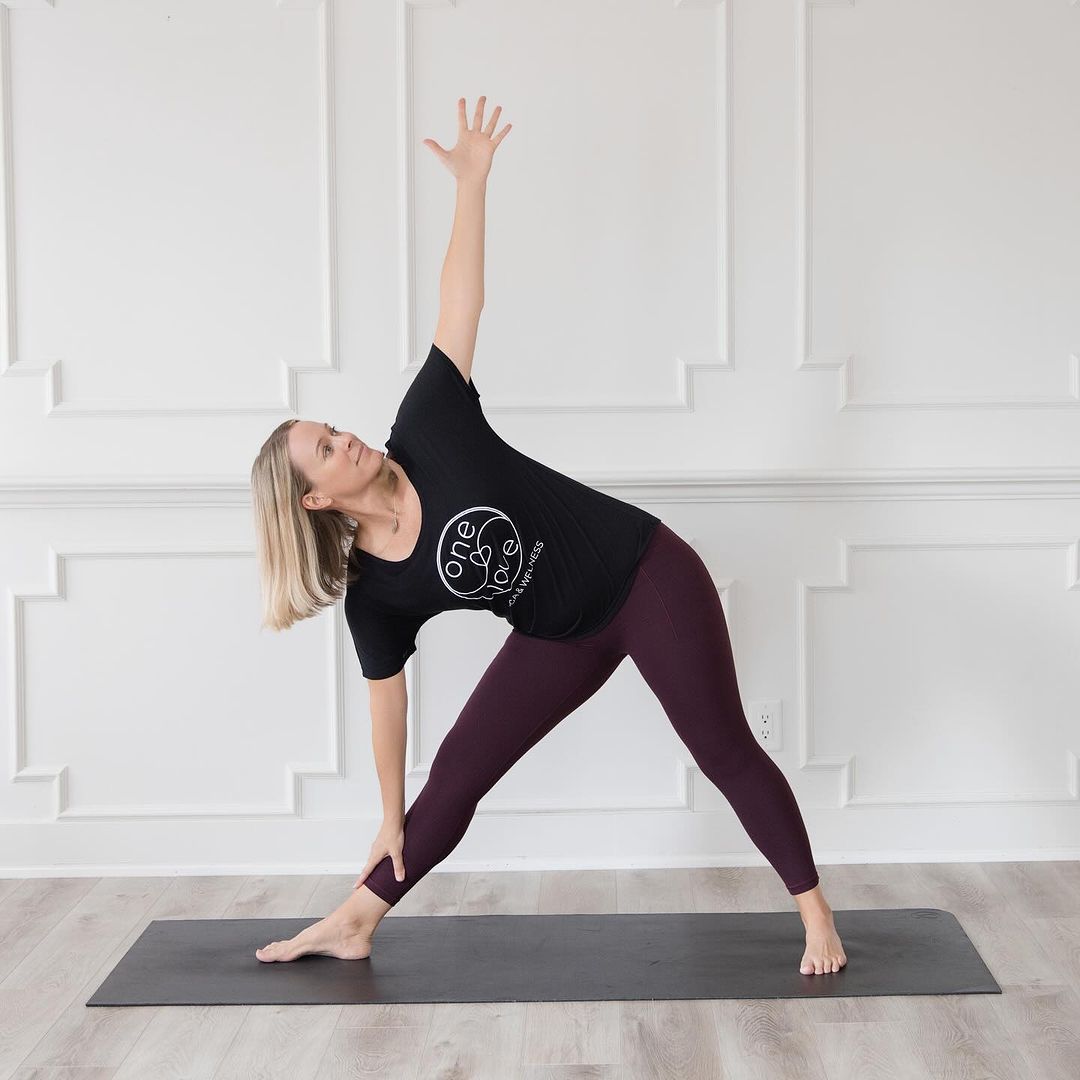 woman doing yoga