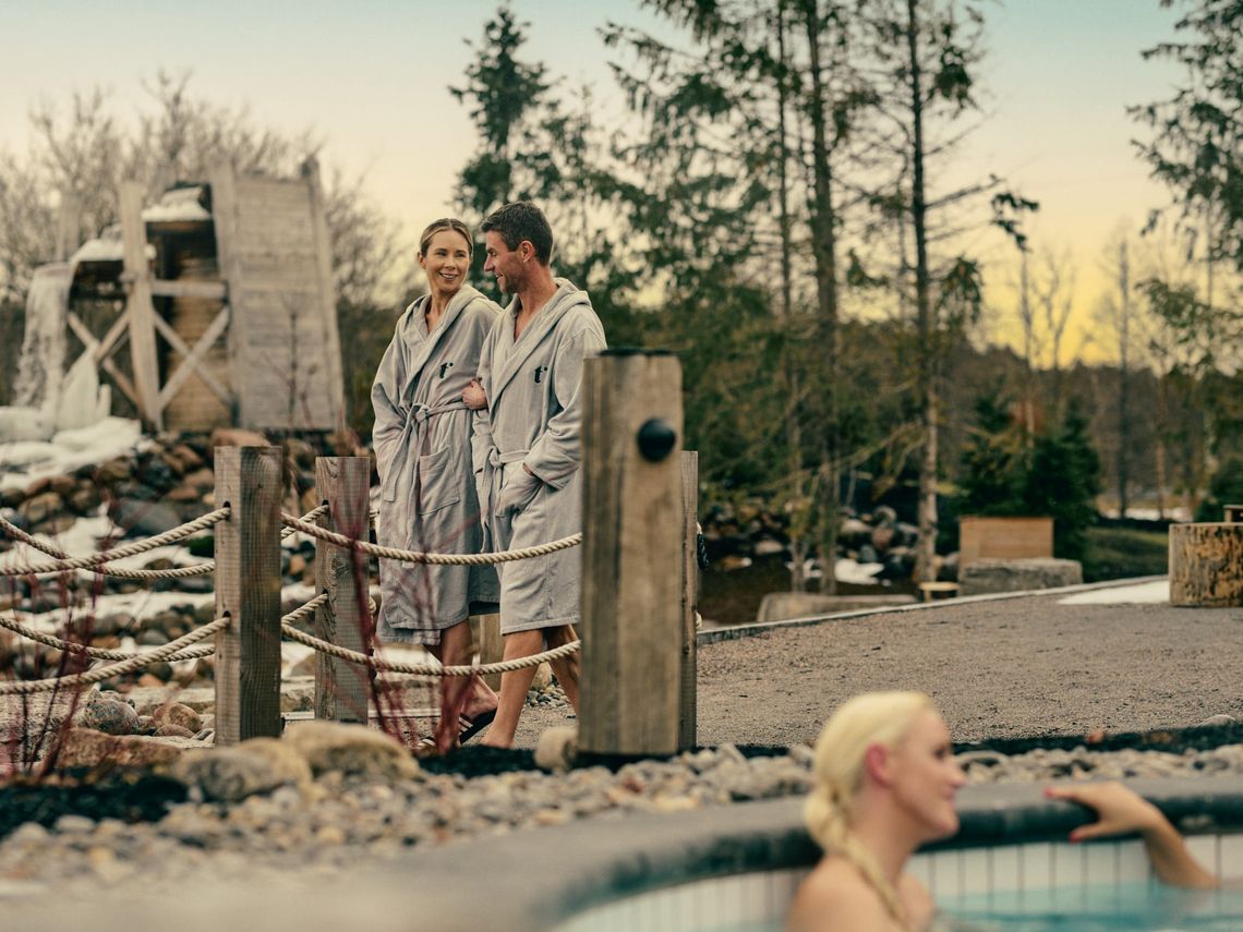 guests walking around the spa