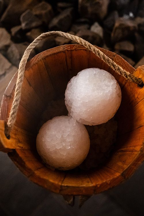 bucket of infused snowballs