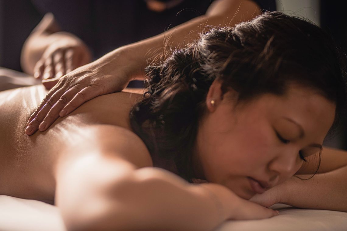 woman receiving a massage