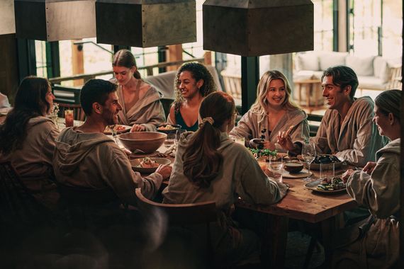 guests enjoying dining at Le Resto