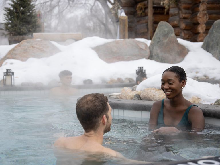 guests relaxing in a thermal bath
