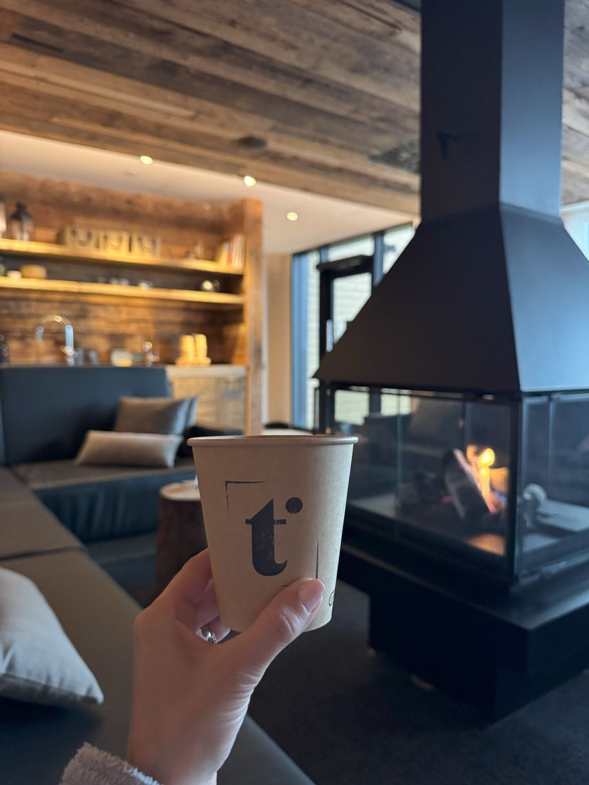 cup of tea in the massage and treatment lounge