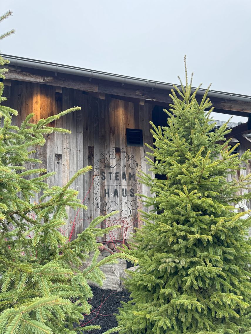 outside of the steam sauna