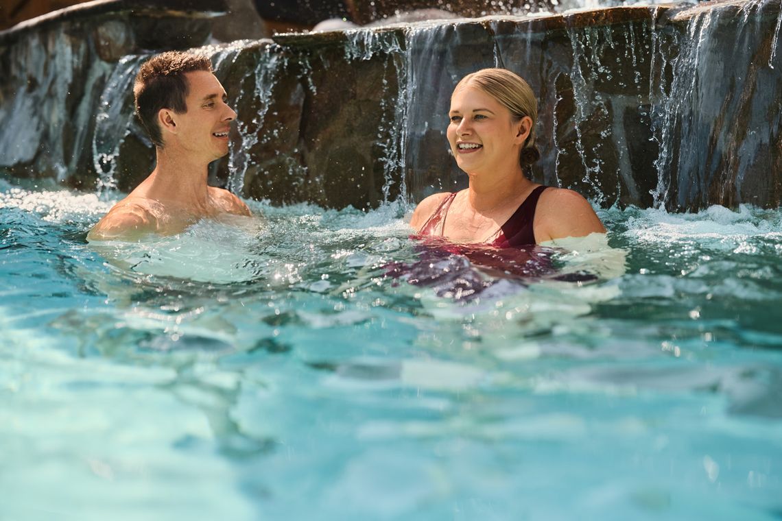 couple doing a cold plunge together