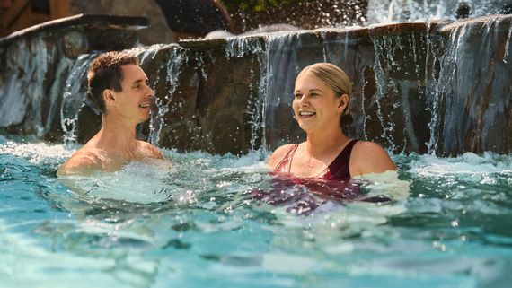 couple doing a cold plunge together