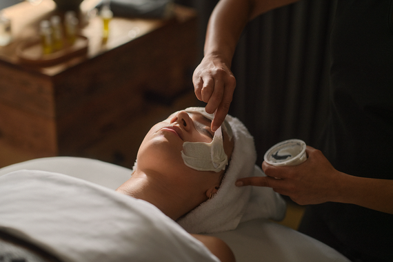 guest enjoying the classic face care