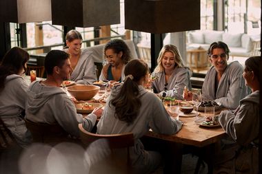 guests dining at Le Resto