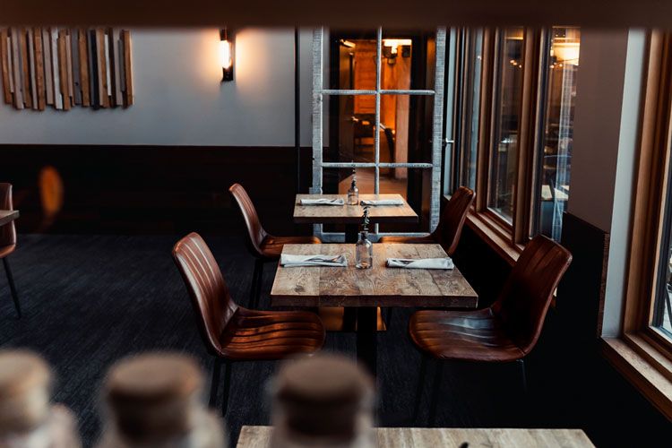 tables at the restaurant