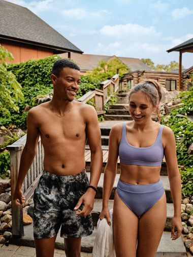 guests wandering at the spa