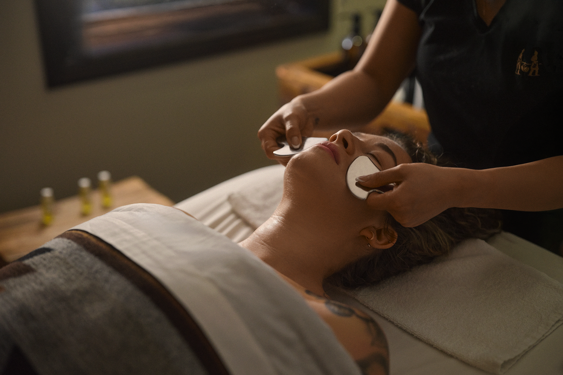 woman enjoying a relaxation treatment