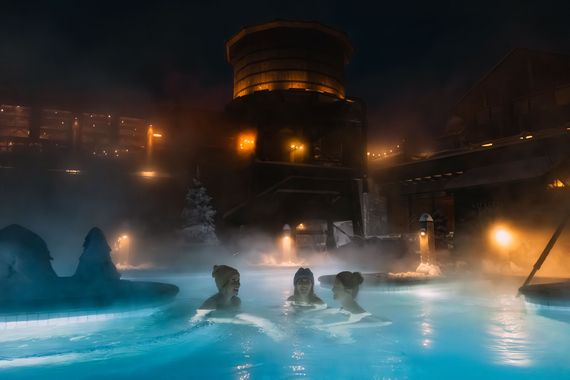 an evening at the spa