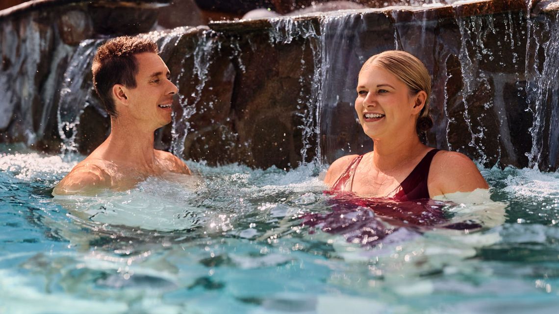 couple in a cold bath