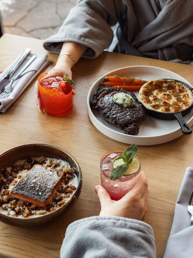 guests enjoying a meal at the restaurant
