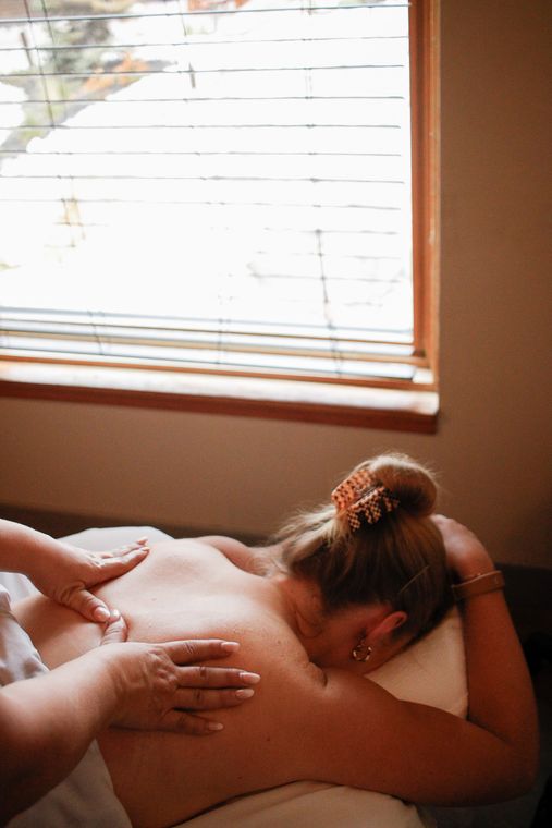 guest receiving a massage
