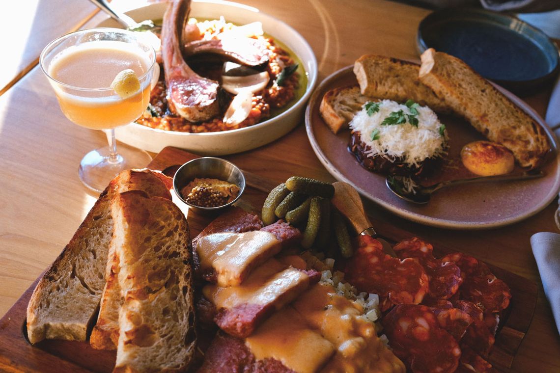 plates of food at the Spa Village