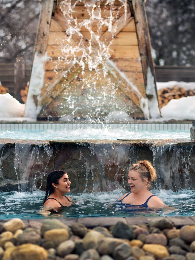 guests in a cold bath