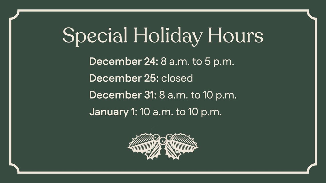 holiday hours