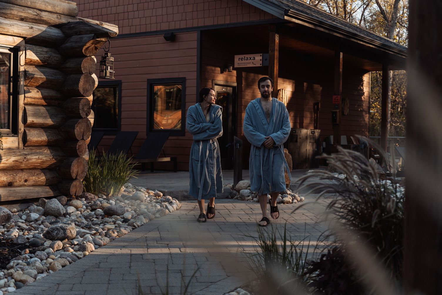 guests wandering in the Spa Village