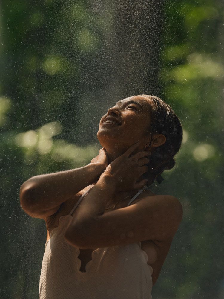 woman in a misty veil