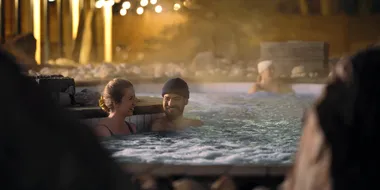 guests relaxing in a thermal bath